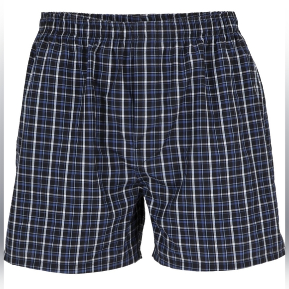 Gildan Men's NIP 5 Pack Black Striped Assorted Woven Boxers Size Medium 32"-34" - Picture 3 of 10